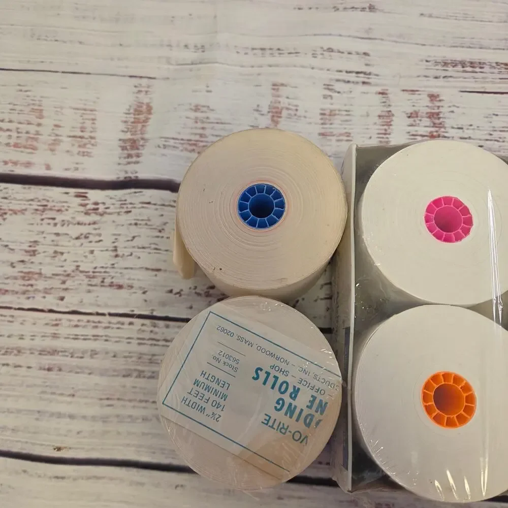 Lot of 8 Adding Machine Calculator paper Rolls 2 1/4 Inch Mixed